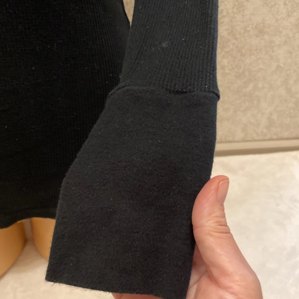 Xhilaration Black Button-Front Long Sleeve Top - Picture 6 of 13
